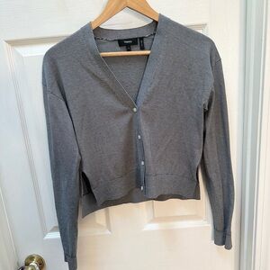 Theory Cropped Cardigan sweater Striped white blue XS